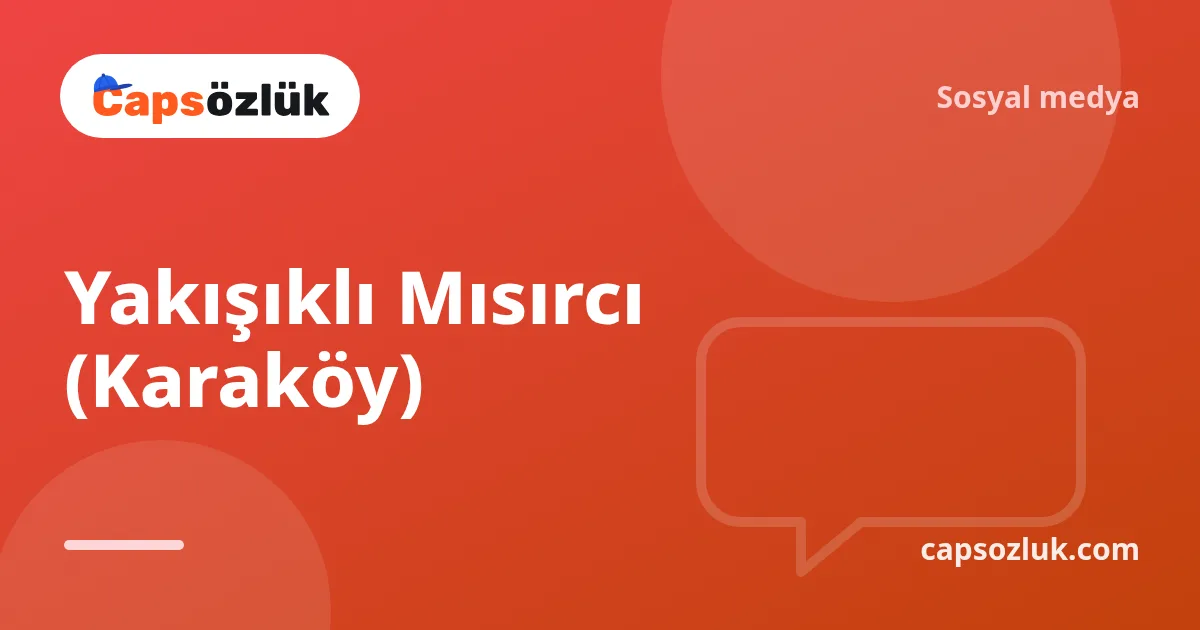 Yakışıklı Mısırcı (Karaköy)